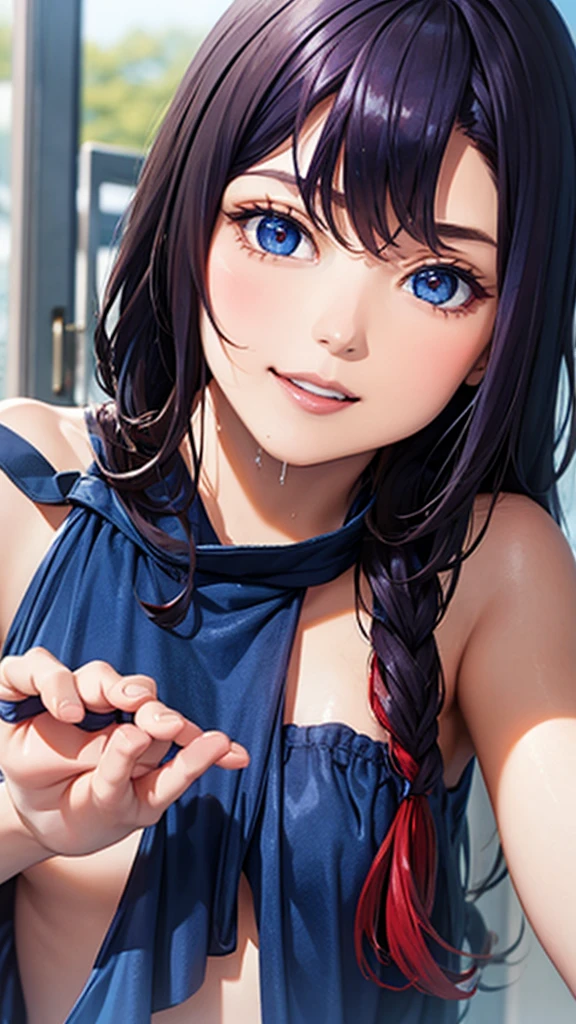 (((超High resolution)), ((highest quality)), ((masterpiece)), (Very detailed), (High resolution), (Beautiful sparkle), (High detail), (Anatomically correct)), ((Realistic)), ((The best CG)), Highly detailed art, CG illustration, 8k, 1080p, Realistic:1.37, Anime 2D Rendering,
(((One Woman))),
(Symmetrical facial features:1.4, Perfect Face), Beautiful clavicle, (Beautiful fingers), (((Beautiful breasts, Small breasts))),
Beautiful body, Beautiful thighs, Beautiful legs, Perfect round ass, (((Detailed skin, Oily skin, Textured skin, Beautiful white skin:1.4))),
(((Baby Face, cute, 20-year-old))),
(Droopy eyes, Expression of fine eyes, Beautiful and delicate eyes, Sparkling eyes, Eye Reflexes, Dark blue eyes),
(Beautiful Nose,Thin Nose),
(Smaller mouth, Glossy lips, Beautiful Lips, Thick lips),
(Beautiful Hair, Shiny Hair, Shiny Hair), Hair fluttering, Redhead:1.4, Hair that hides one eye、short hair:1.4,
((Blue sleeveless high neck sweater dress:1.4)、Black Pantyhose:1.4、High heels)、 Earrings、
break
(Laughter、smile),
break
(noon、(Cherry tree:1.4、Sunlit park)), ((Face close-up))