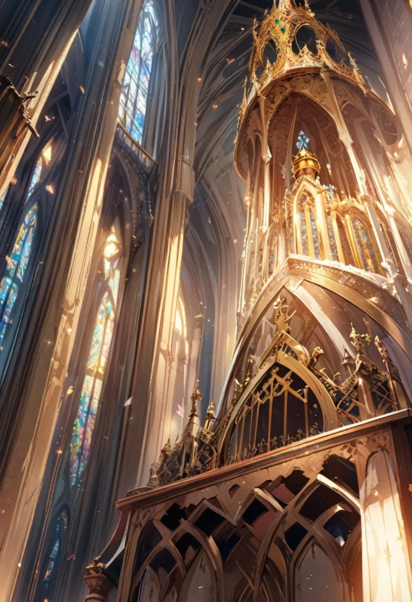 Divine, Low Angle Shot, Film, Crown, Chapel, Queen Coronation, CG Illustration
