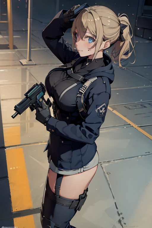 (from above:1.2),(from side:0.9), ((Face)), (Close-Up:0.4), 1female, teacher, wearing a hoodie, bootyshorts, Thicc, small breast, light colored hair, long hair, blue eyes, face to detail, detailed eyes, the background is a pizzaria, smiling, highest quality, (RAW photo:1.2)(Curve,Model,glamor:1.5),Beautiful breasts,Farbe_aberration,beautiful detailed shadow,Beautiful eyes,Beautiful body,Beautiful skin,beautifull hands,(medium_breasts:1.5),Brown hair,watching at viewers,black suspenders,Bulging big,breasts,walls: Black miniskirt, garters, Gaze, Small face,bangss,holster,Beautuful Women,hands up,leg holster,Gaze,black boots panty shot, provocation,flank,flank sweat soio,arm,,narrow waist,(with sparkling eyes and a contagious smile),her thin pubic hair, looking at viewer, pose muy sexy"
