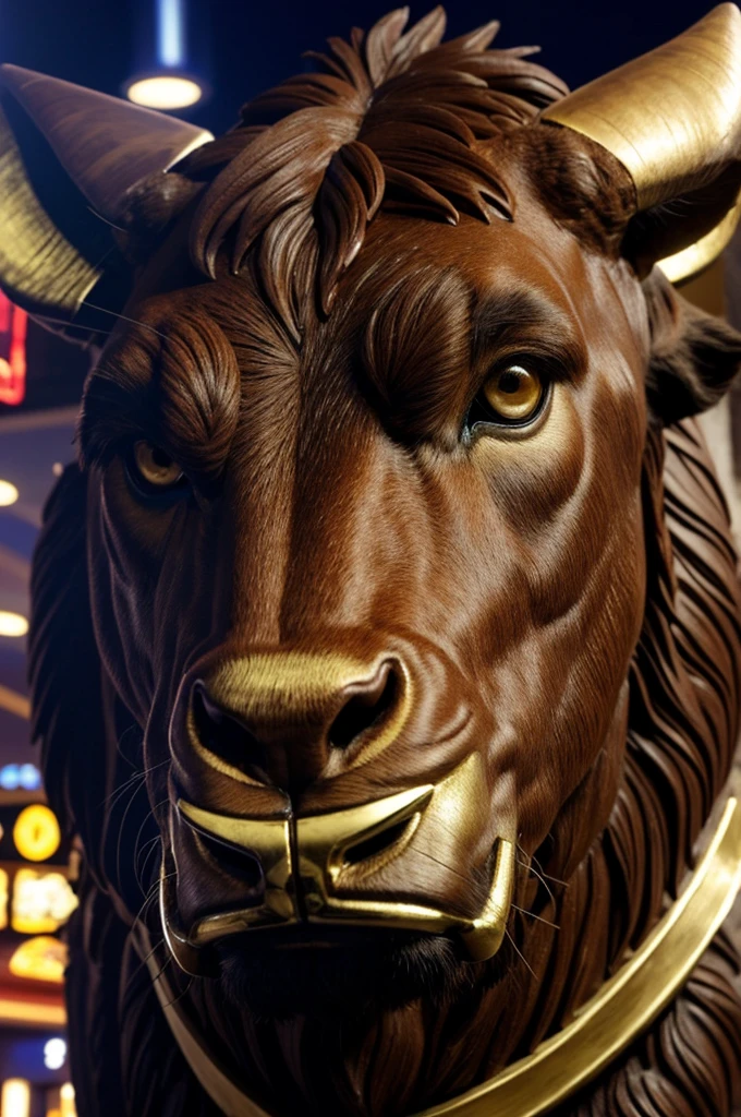 ((best quality)), ((masterpiece)), (detailed), perfect face minotauro , casino
