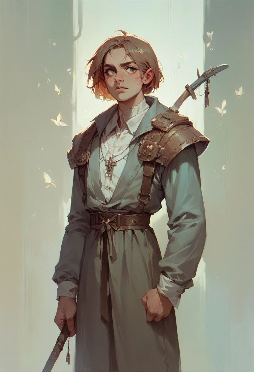 (work of art, best qualityer:1.2), 1 girl, standing alone