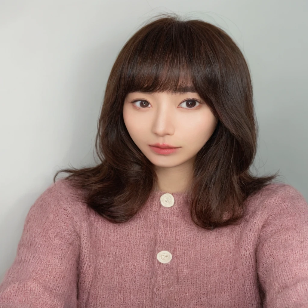 Best Quality, 8k, Masterpiece, (Portrait: 1.3), (photo realistic:1.4), (hyper realistic:1.4), Sharp Focus, looking at viewer, (smoother lighting:1.1), (increase cinematic lighting quality:0.9), realistic lighting, backlighting, light on face, ray trace, (brightening light:1.2), (Increase quality:1.4), sharp detail, (best quality real texture skin:1.4), finely detailed eyes, black_eyes, finely detailed face, 25 year old Korean woman