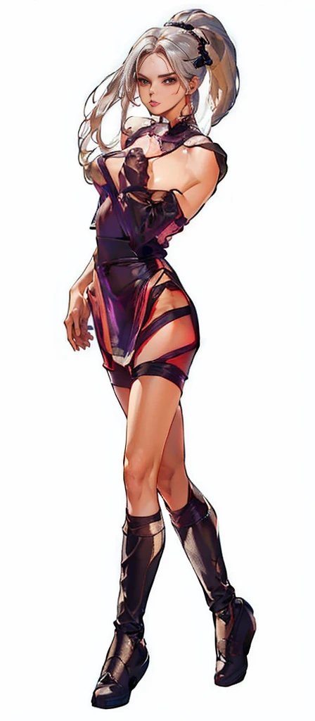 ((Upper shouldescial closeupigboobs, looking at viewe, Anime big breasts, Standing Painting, Viewing angle, Foreshortening, Foreshortening, 8K, Super Detail,Silver Hair,Endless Reality, White background, Standing Painting, 8K, Super Detail, 1080P, Women HD,woman, 16K, high resolution, best quality, high quality, Anatomically correct, masterpiece, precise, Ultra HD,Black silk tulle,No light effect