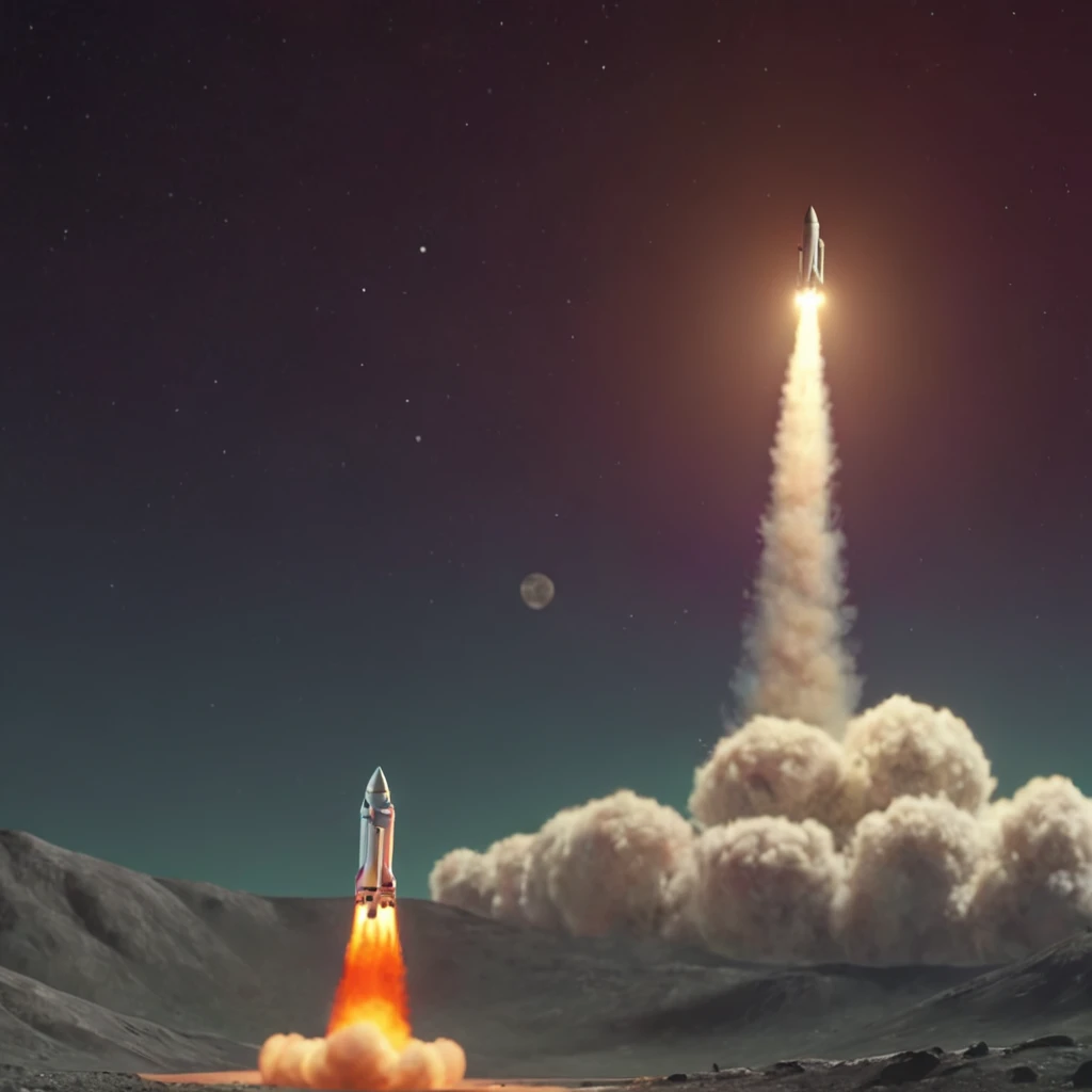 pepe the frog, watching the rocket going to the moon, highly detailed, cinematic lighting, colorful, 4k, hyperrealistic, studio quality, award winning, trending on artstation, elegant, sophisticated, mesmerizing, dramatic, beautiful, stunning, vibrant colors, incredible details, masterpiece