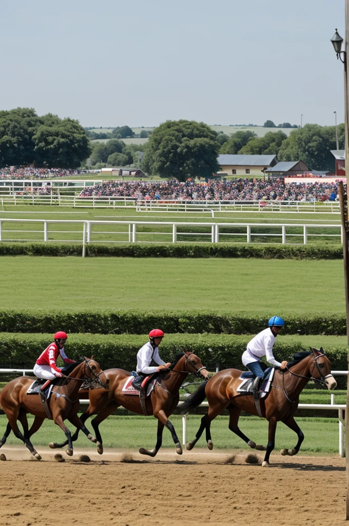 Everyone went to see the village horse race