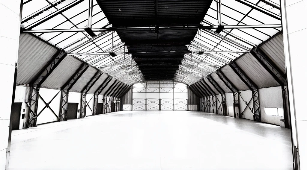 arafed roof of a building with a long corridor leading to a door, [[empty storage]] fund, vast empty hall, empty storage fund, Shot on an iPhone, hangar, industrial space, shot on iPhone, Standing in a large empty hall, in a storage, grey storage fund, empty floor, storage, inside a storage, minimalist structure
