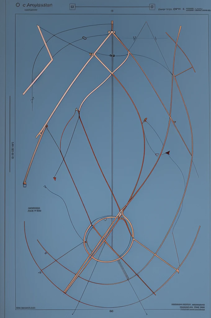A Cartesian plane with geometric figures like circles, overlapping squares and triangles, representing the application of analytical geometry concepts.