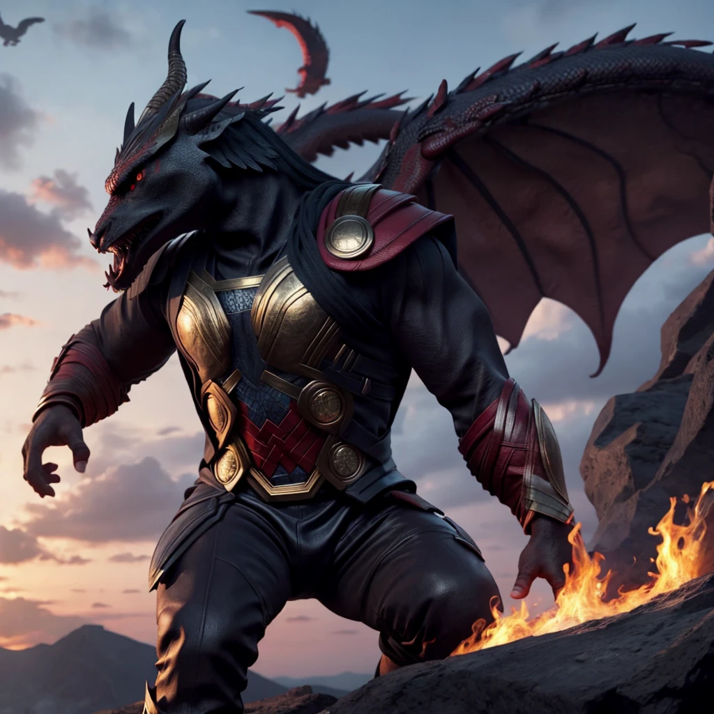 Thor and dragon combined