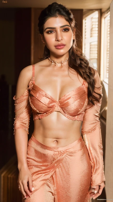Full body, 32 year old samantha ruth prabhu, ((free uncombed hair)),((selfie view)), closeup body, ((tall body)),(( looking at viewer)),((big cheeks)),30 year old woman,1woman,solo,medium breasts,(fleshy face),medium hair,cleavage,navel,midriff,( bedroom) ,((lingerie)),cold room,
best quality,an extremely delicate and beautiful,CG,unity,8k wallpaper,Amazing,finely detail,extremely detailed CG unity 8k wallpaper,incredibly absurdres,huge filesize,ultra-detailed,highres,extremely detailed,beautiful detailed girl,realistic,broad fleshy body, ((perfect eyes nd eyebrow))