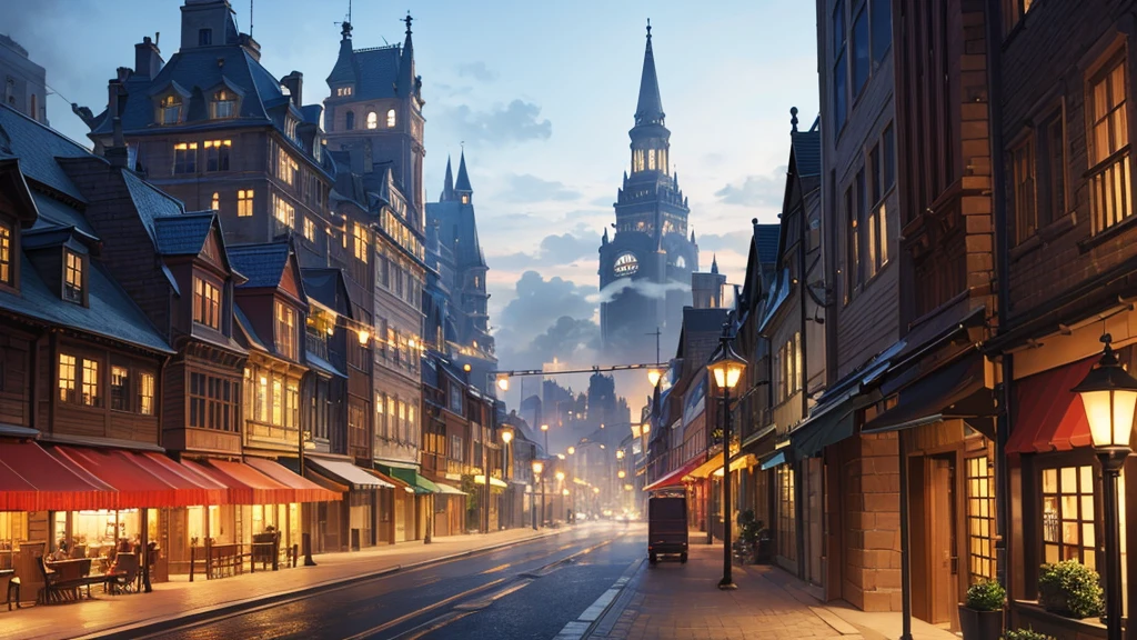 Imagine a city with huge chimneys that expel steam, streets illuminated by gas lamps, and air vehicles powered by gears and steam.