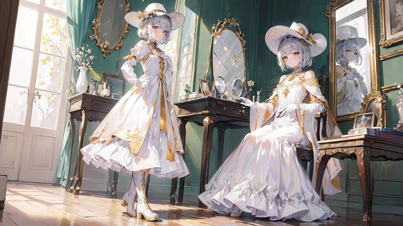 ((best quality)), ((masterpiece)), (detailed), 1girl, naked, full body