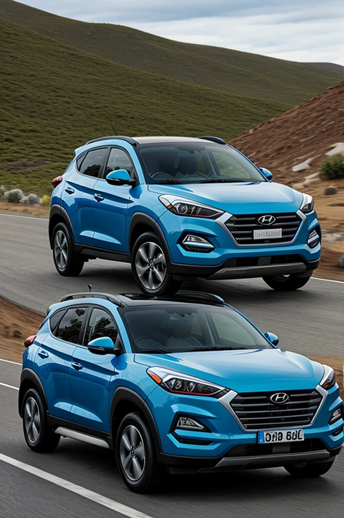 Smurf driving Hyundai Tucson 2023