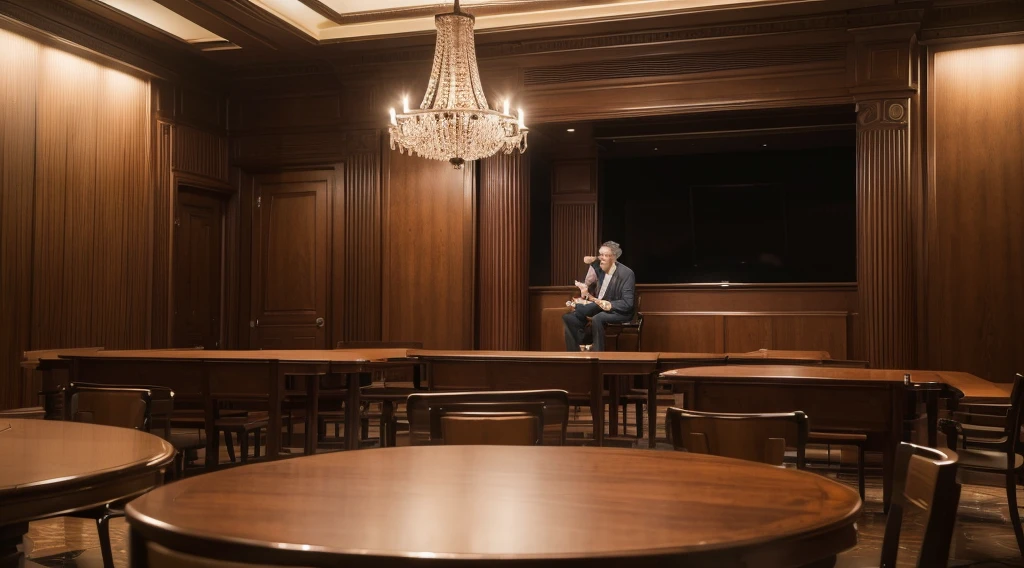 (Best Quality,4K,8K,High resolution,masterpiece:1.2),Ultra-detailed,(Realist,fotorRealist,fotorRealist:1.37)Housing complex meeting hall,Late Night,Man riding a woman,