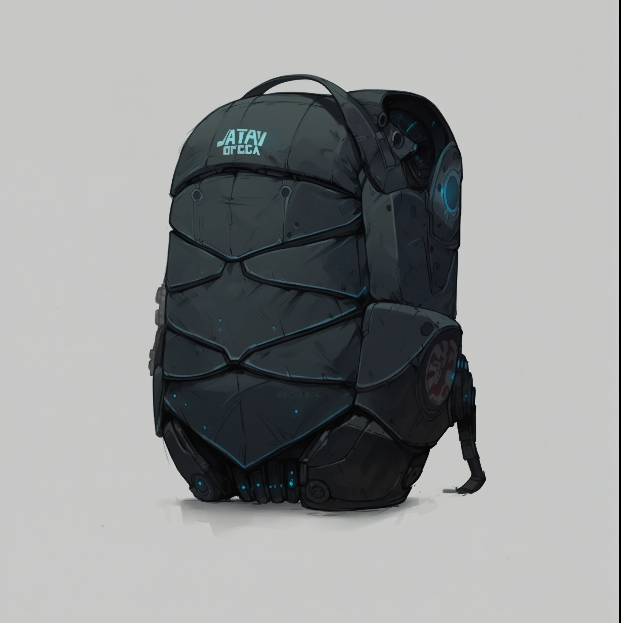 military Backpac, borderlands style, artstation, futuristic, concept art, hand paint texture