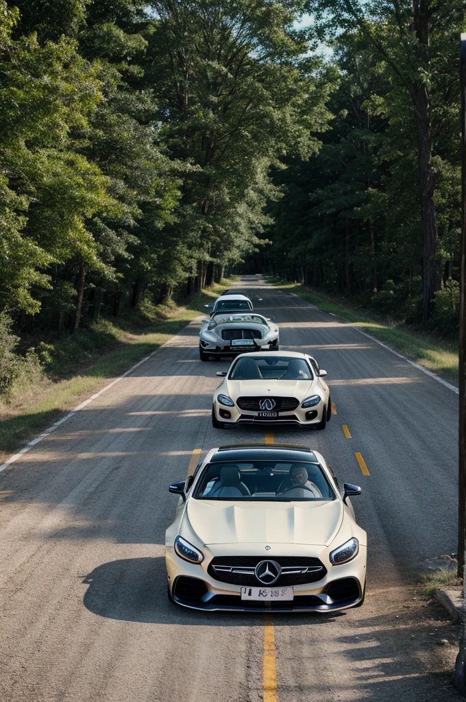 benz drifting road