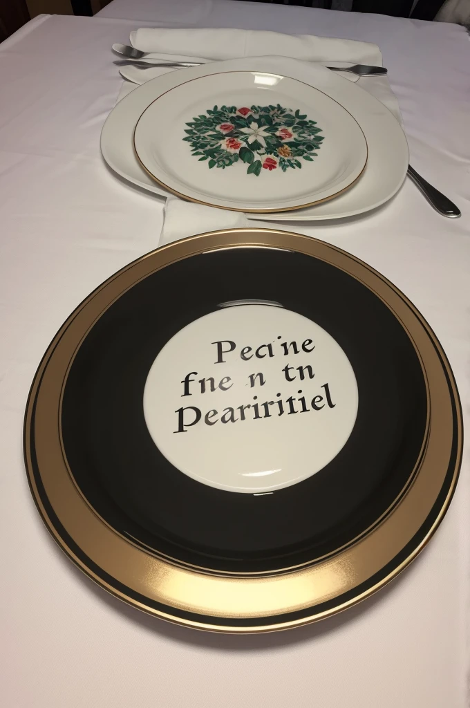 written plate "forbidden to have peace"