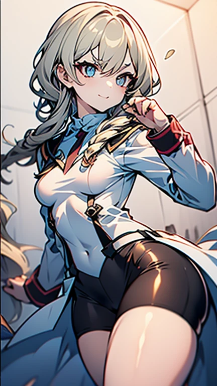 (from above:1.2),(from side:0.9), ((Face)), (Close-Up:0.4), 1female, teacher, wearing a hoodie, bootyshorts, Thicc, small breast, light colored hair, long hair, blue eyes, face to detail, detailed eyes, the background is a pizzaria, smiling, highest quality, (RAW photo:1.2)(Curve,Model,glamor:1.5),Beautiful breasts,Farbe_aberration,beautiful detailed shadow,Beautiful eyes,Beautiful body,Beautiful skin,beautifull hands,(medium_breasts:1.5),Brown hair,watching at viewers,black suspenders,Bulging big,breasts,walls: Black miniskirt, garters, Gaze, Small face,bangss,holster,Beautuful Women,hands up,leg holster,Gaze,black boots panty shot, provocation,flank,flank sweat soio,arm,,narrow waist,(with sparkling eyes and a contagious smile),her thin pubic hair, looking at viewer, pose muy sexy"