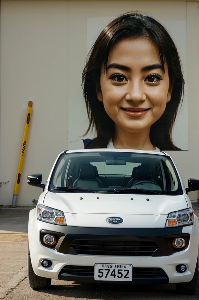 Make a caricature of the Daihatsu Sigra car using a pencil in the shape of a logo
