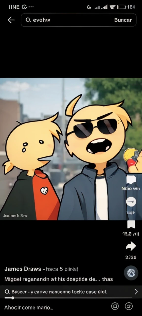 Create an image with the character that is in the image but singing karaoke