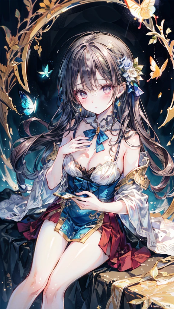 (Best quality, 8k, 32k, Masterpiece, UHD,:1.2),RAW, 2girls,ultra cute , natural lighting, transparent shining eyes, 20yo,medium breast ,fair complexion ,flushed face, ephemerality, spirit of light, an extremely delicate and beautiful, lonely, watercolor painting, extremely fine, fine line illustration, an extremely delicate and beautiful, a butterfly, evoking a serene and beautiful atmosphere