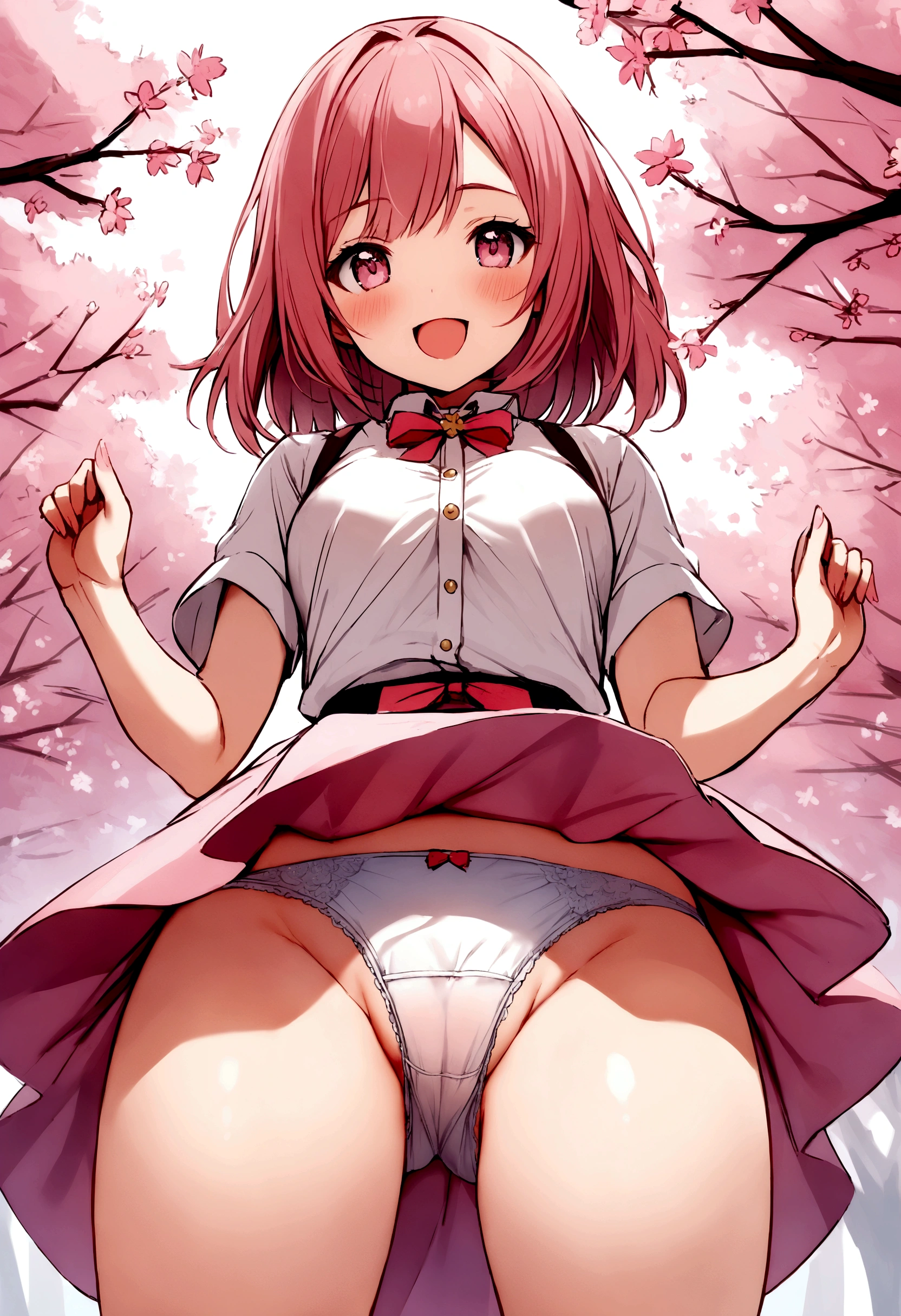 Sakura, upskirt, panties visible, 