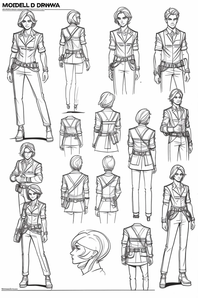 Model sheet drawing