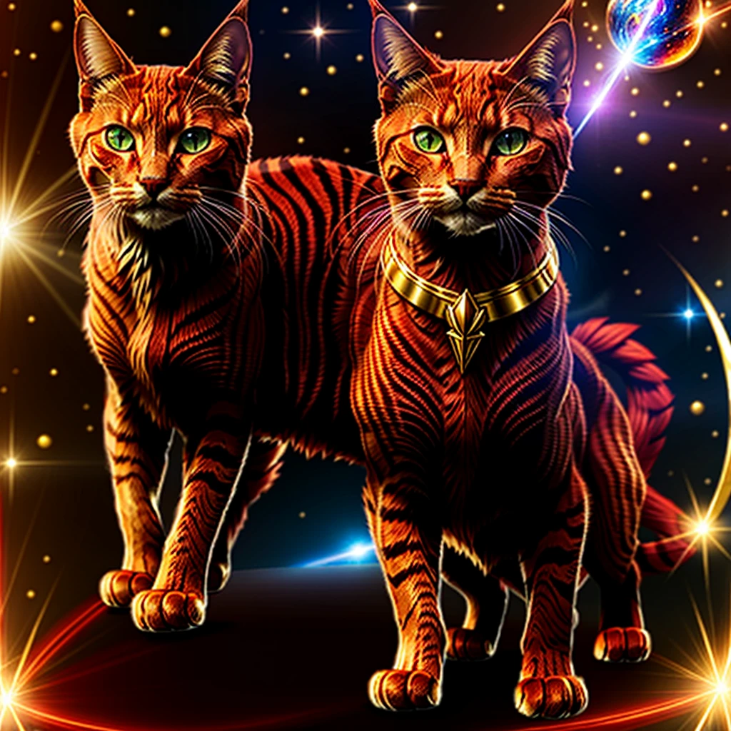 skiner is a crimson red cat, he has golden eyes and always dresses in a wizard's outfit with gold details. skiner with powers and travels through the galaxies