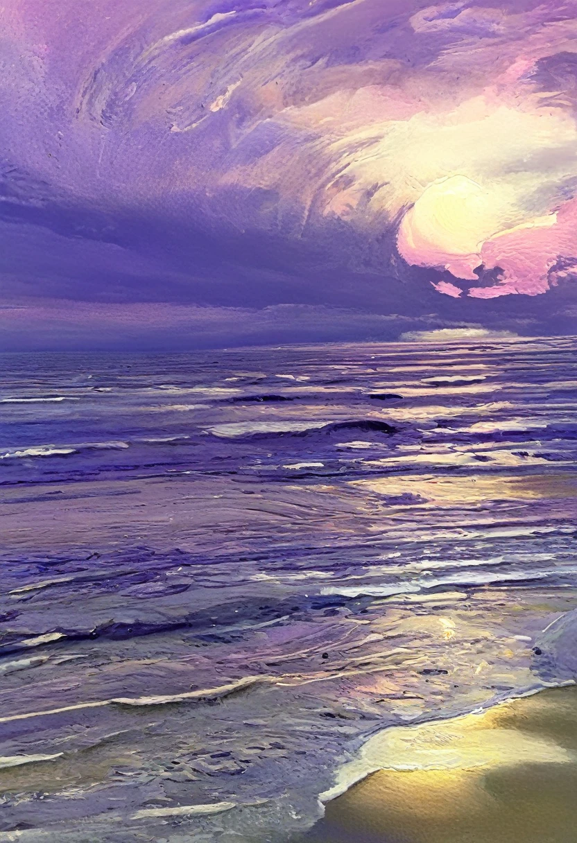 The scene is set in a quiet, peaceful twilight. The sky is painted in shades of purple, pink and gold, as the sun sets in the distance, casting a soft glow over the landscape, Foreground - A lone figure standing on a cliff, silhouetted against a clear sky, Background - The far horizon reveals a vast ocean , the waves lapping gently on the beach, Middle Earth - Around the figure are scattered remnants of shared memories: weathered diaries, pages fluttering in the wind, and old photographs held loosely in the figure's hands, Details and Atmosphere - The air feels thick with nostalgia and melancholy, as if the scene itself breathes with the emotions of the figures, Mood - The overall mood is bitter, reflecting the beauty of the sunset and the sadness of parting.