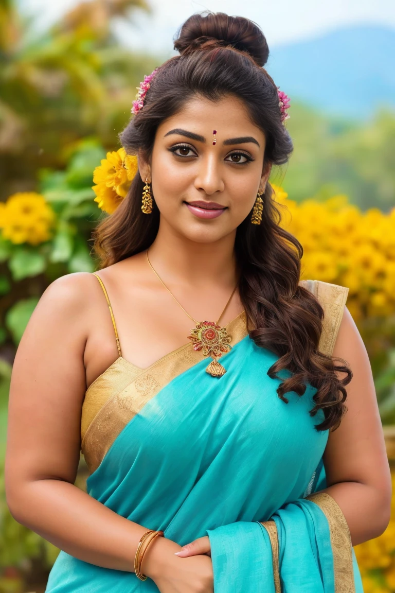 Outdoor image of 21yo in school school photo in school masterpiece, (photorealistic:1.7), best quality, beautiful lighting, Eleanor Latino Woman 20yo Old Big Breasts Plus Size Model random colour beautiful eyes extremely( hair Bun)long extreme curly hair Lifts wearing Indian flowers ethnic elegance princess transparent salwar kameez. Flowers on hair (Persian princess)),off shoulder ,bra, big wearing flower tiara on the head,from top view, selfie, extreme close up photo of curvy Latina indian, hourglass figure, swooping breasts, sexy armpits, seducing on mountains, French braid hair, necklace, sultry, winking at viewer annoyingly, teal pink lace bra and saree, night, (cinematic:1.3), intricate details, (Art Station:1.2),Tamil pretty girl, ultra realistic skin (hair bun)