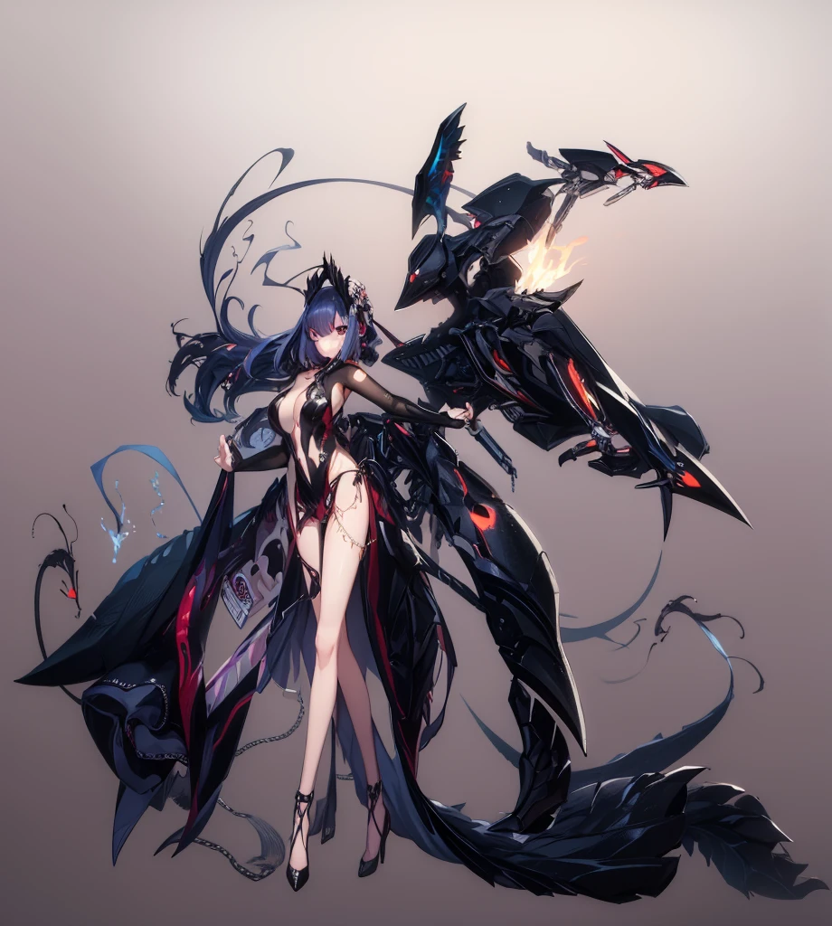 Generate the same character as the image, Full HD, 4K, no blur, keep the color mix of red and black, the anime style character, change the character's clothes, cute character,