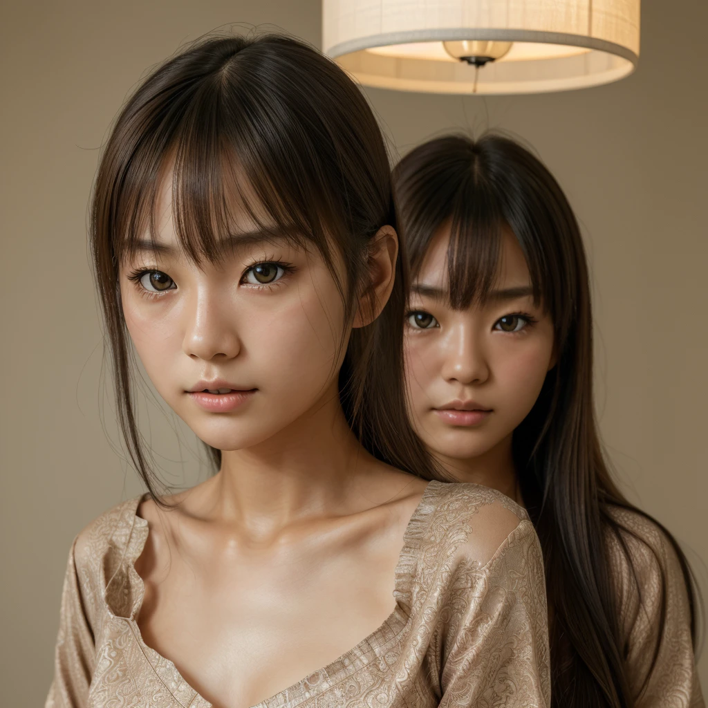 best quality, face focus, soft light, ultra high res, (photorealistic:1.4), RAW photo,
1japanese girl, solo, cute, (pupil, lights in the eyes), detailed beautiful face, (small chest),(high resolution detail of human skin texture),
(long hair),
indoor,
Damask Shirt Dress,
(portrait)