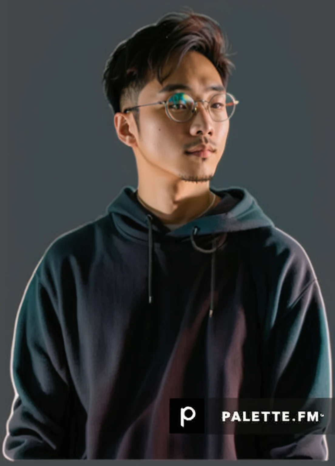 arafed man in a hoodie and glasses with a cell phone, high quality portrait, shigeto hirai yuya, photo in style of tyler mitchell, andrew thomas huang, very very low quality picture, lofi portrait, inspired by Yanjun Cheng, halfbody headshot, steve zheng, inspired by Russell Dongjun Lu, profile picture 1024px