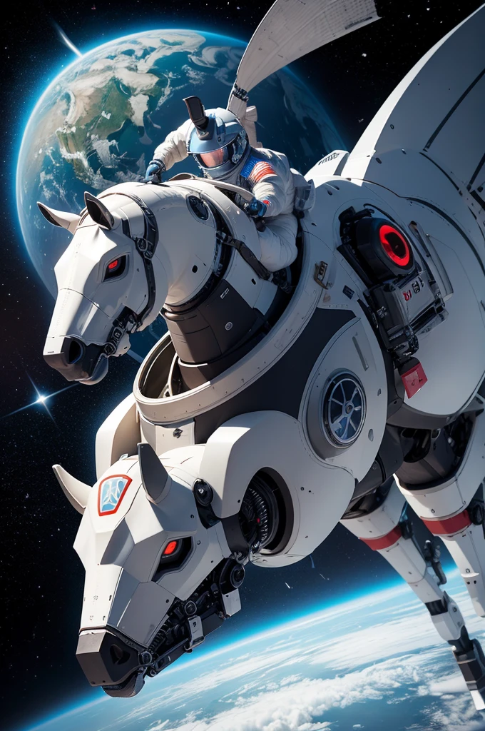 Make a robot horse in space