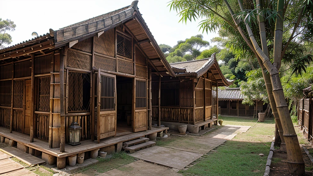 old bamboo house