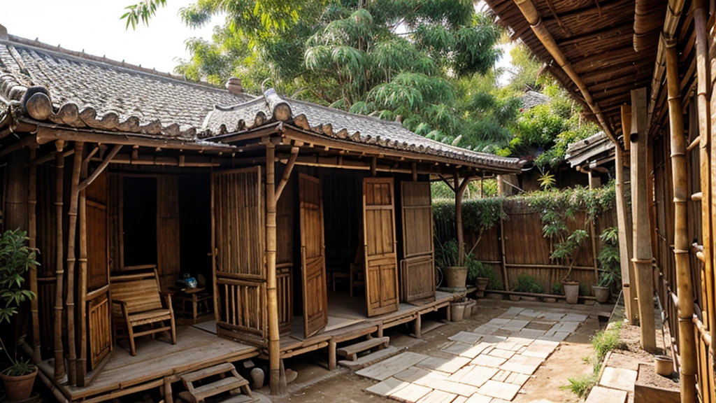 old bamboo house