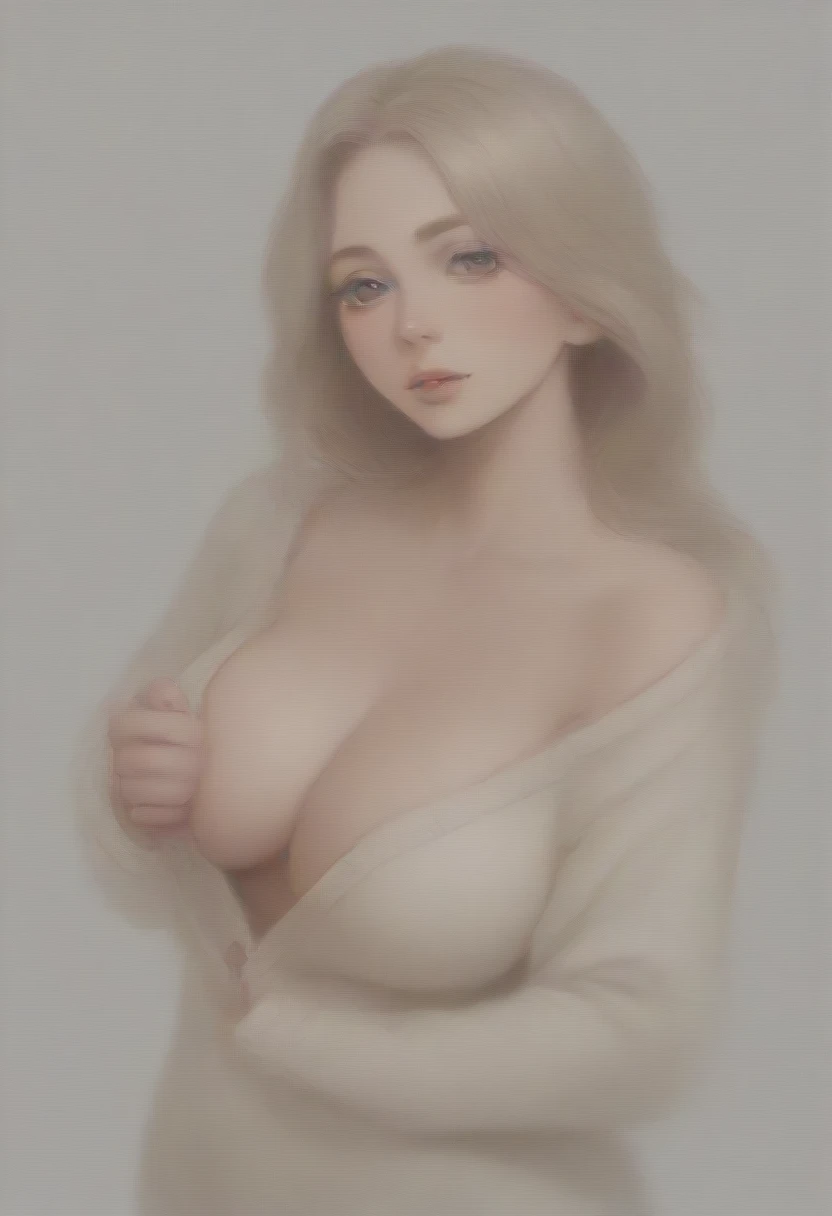 beauty girl, realistic, big breast, open breast、cardigan、laughter、room、8K、delicate face、detailed face、simple background