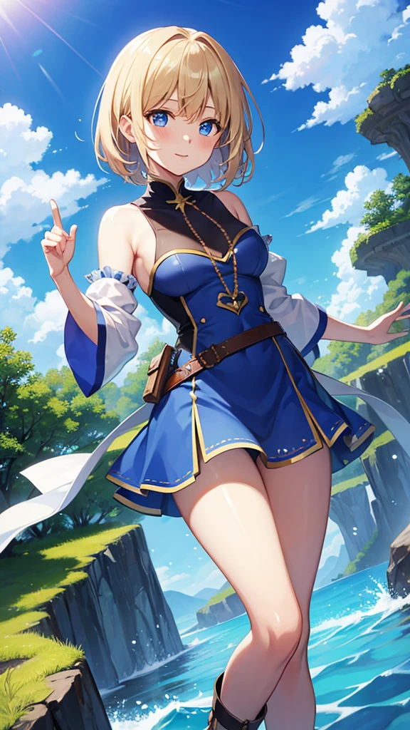 a fantasy world、 Blue sky and earth