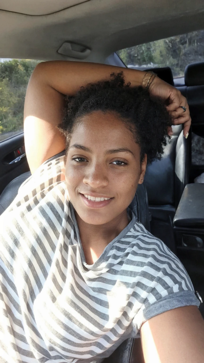 photograph of a woman, (troubled facial expression), textured skin, goosebumps, blonde afro hair, plaid flannel shirt with distressed boyfriend jeans, cowboy shot, dark and mysterious cave with unique rock formations and hidden wonders, perfect eyes, (candlelight,chiaroscuro), Porta 160 color, shot on ARRI ALEXA 65, bokeh, sharp focus on subject, shot by Don McCullin