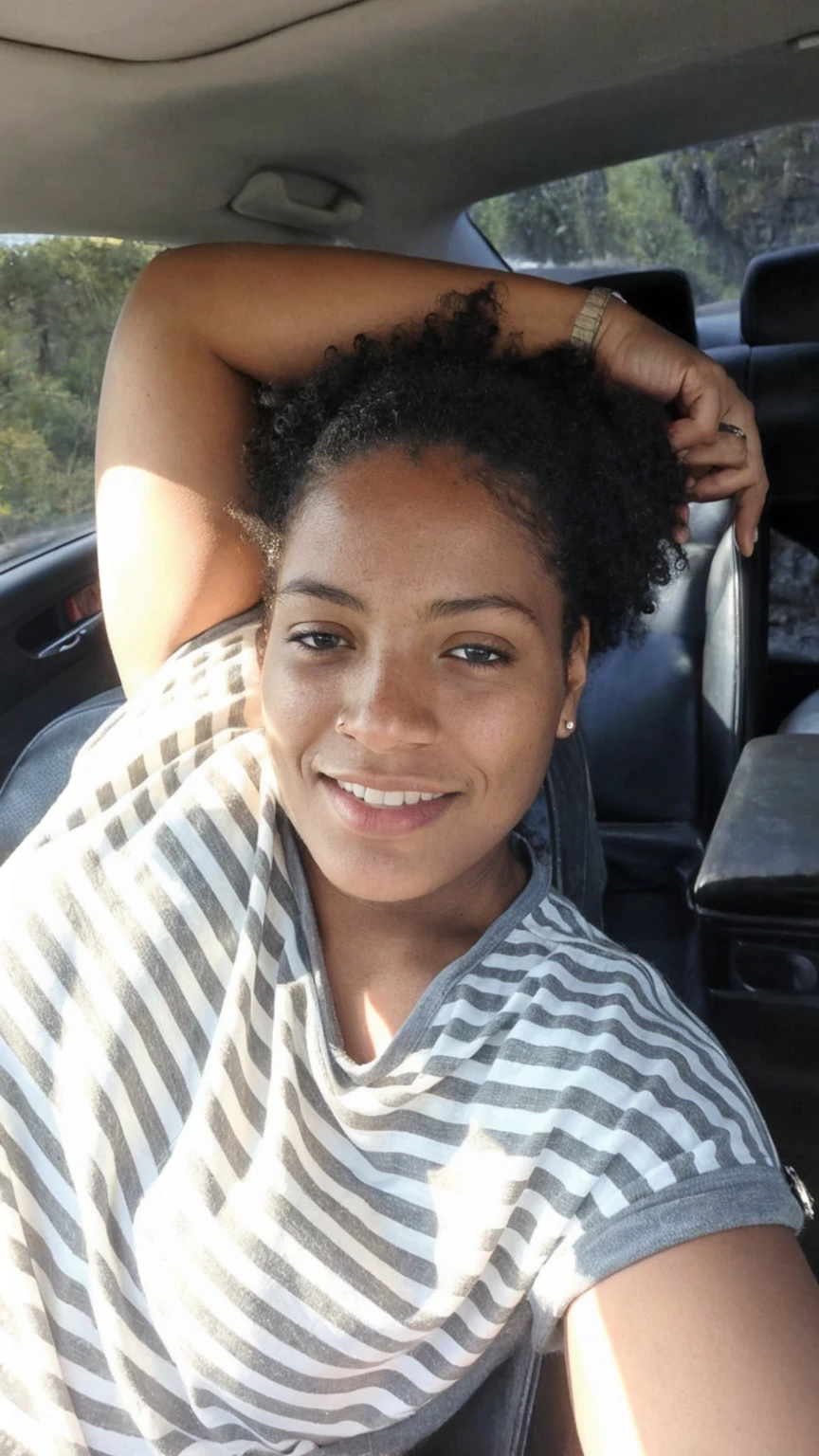 photograph of a woman, (troubled facial expression), textured skin, goosebumps, blonde afro hair, plaid flannel shirt with distressed boyfriend jeans, cowboy shot, dark and mysterious cave with unique rock formations and hidden wonders, perfect eyes, (candlelight,chiaroscuro), Porta 160 color, shot on ARRI ALEXA 65, bokeh, sharp focus on subject, shot by Don McCullin