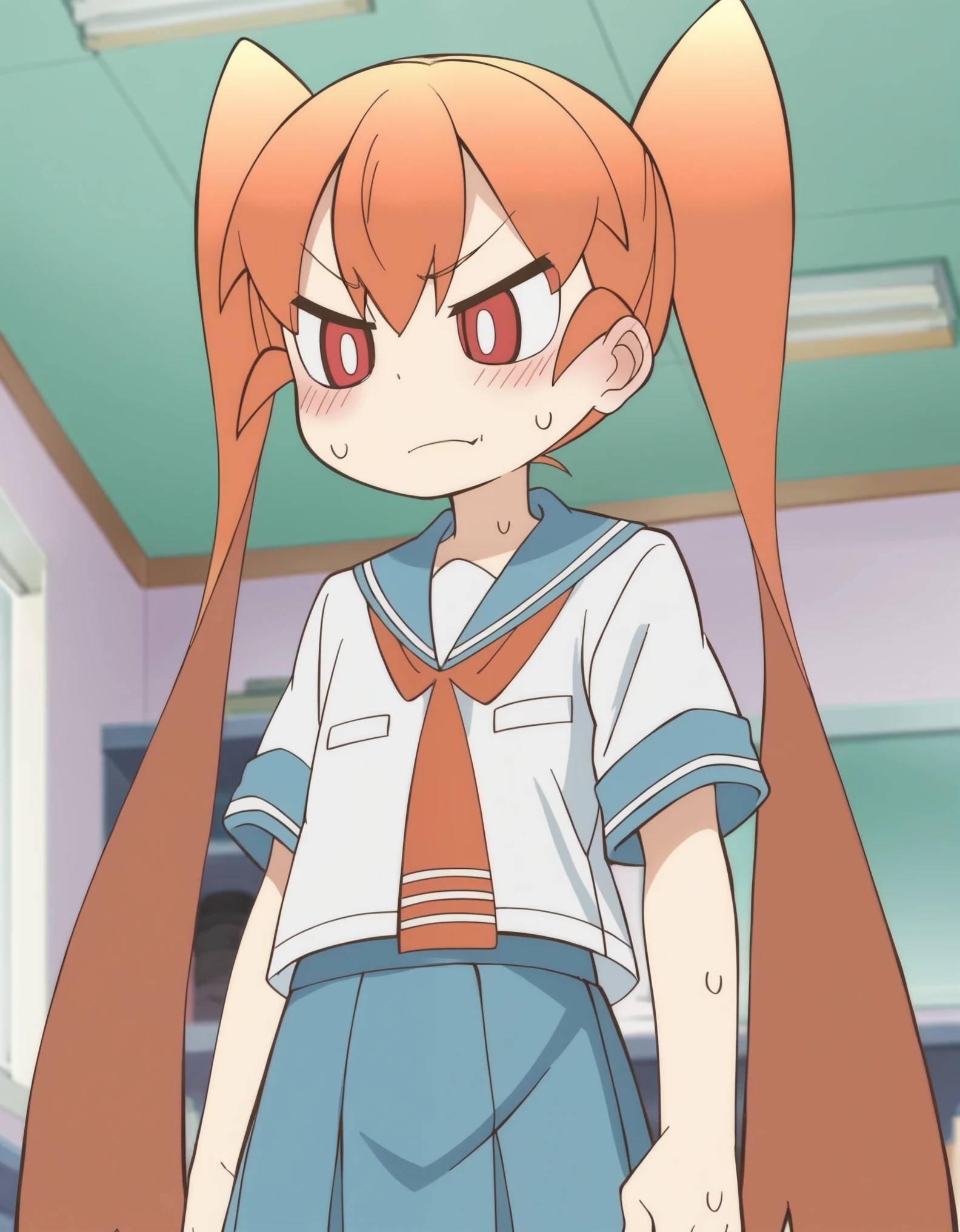 anime screencap, anime coloring, score_8_up, score_7_up, source_anime,rating_explicit, anime screencap, ueno, school_uniform, skirt