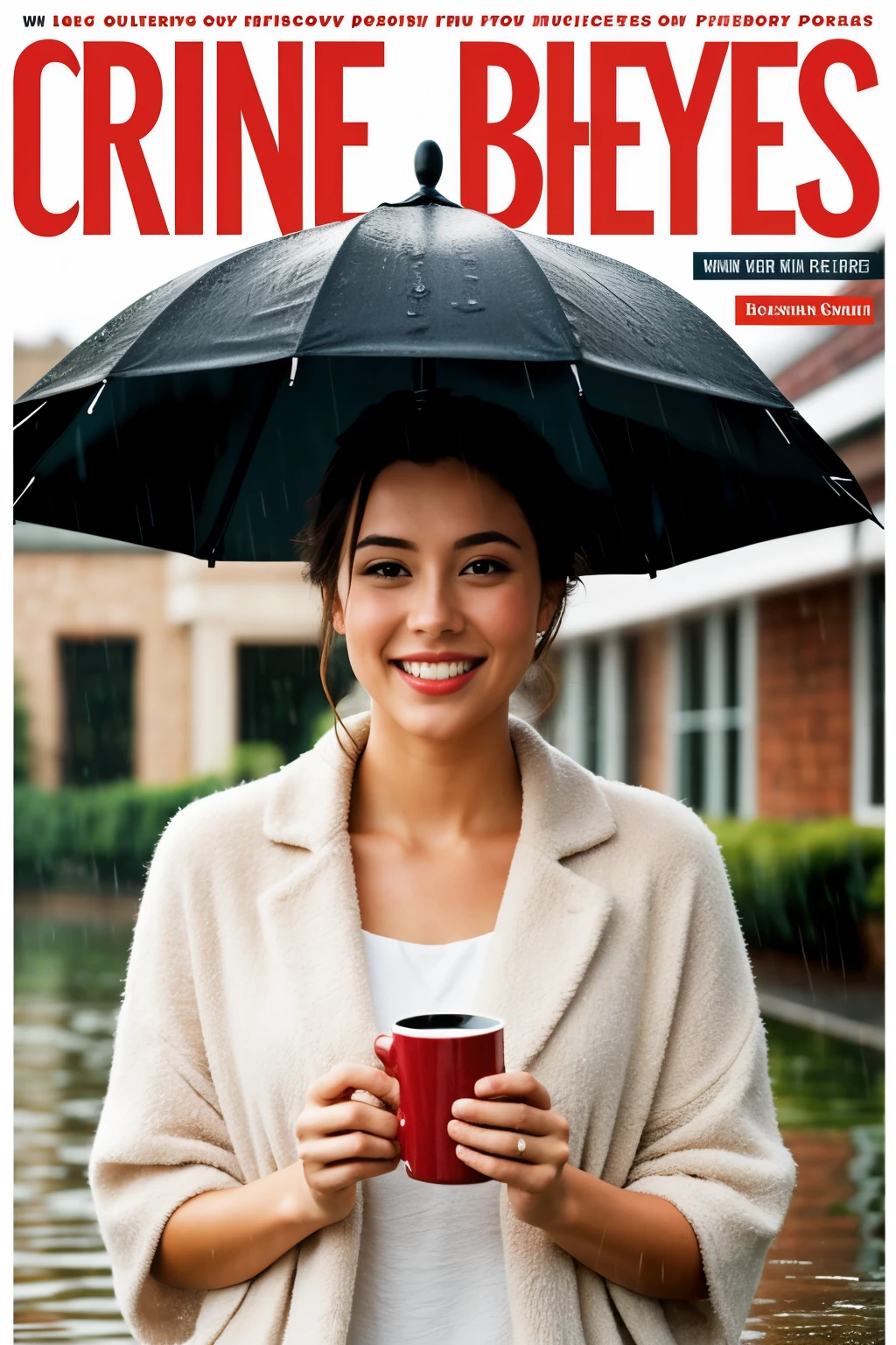 Create an image that represents a "rain of offers" to use on a magazine cover