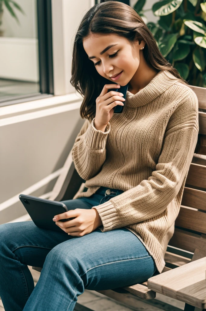 Girl on her phone 