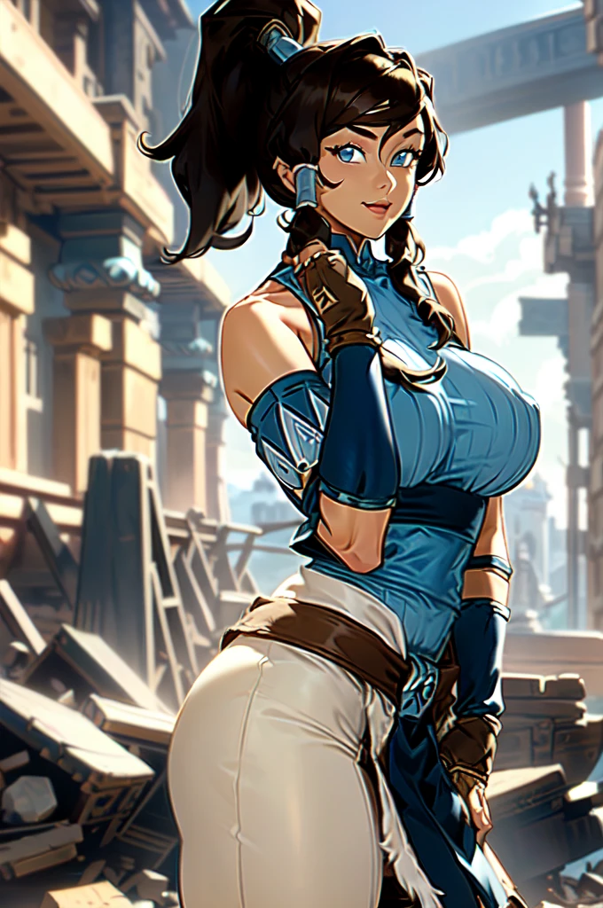 Huge muscle woman  knight armor  korra
