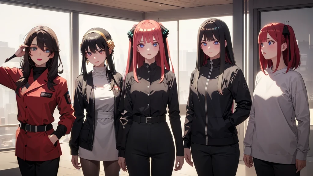 bangs,brown_hair, long_hair,red eyes,lipstick,makeup,
BREAK ((Official Outfit:1.5)),
BREAK Cyberpunk_CityView, Before Window, standing at attention,armpits,arm up,
BREAK (masterpiece:1.2), best quality, high resolution, unity 8k wallpaper, (illustration:0.8), (beautiful detailed eyes:1.6), extremely detailed face, perfect lighting, extremely detailed CG, (perfect hands, perfect anatomy),