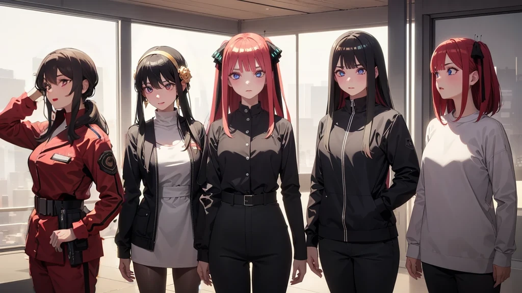 bangs,brown_hair, long_hair,red eyes,lipstick,makeup,
BREAK ((Official Outfit:1.5)),
BREAK Cyberpunk_CityView, Before Window, standing at attention,armpits,arm up,
BREAK (masterpiece:1.2), best quality, high resolution, unity 8k wallpaper, (illustration:0.8), (beautiful detailed eyes:1.6), extremely detailed face, perfect lighting, extremely detailed CG, (perfect hands, perfect anatomy),