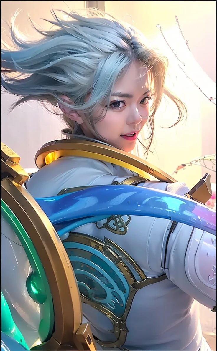 (8K, RAW photo, Best quality, Masterpiece:1.2), (Realistic, photo-realistic:1.37), Best quality, Ultra-high resolution, nfsw back lights, light leaks, Dynamic lighting, Slim, Smooth skin, (pureerosface_v1:1), Bond, navel, Kpop idol, (Beautiful detailed eyes:1),(Beautiful detailed face:1),(freebuffing:1.2), Outdoors, ulzzang-6500, 1boys, standing, Upper body, (:1.2), , from the front side, Front view, view the viewer, Huge breasts, arms back behind, street, Sunlight,