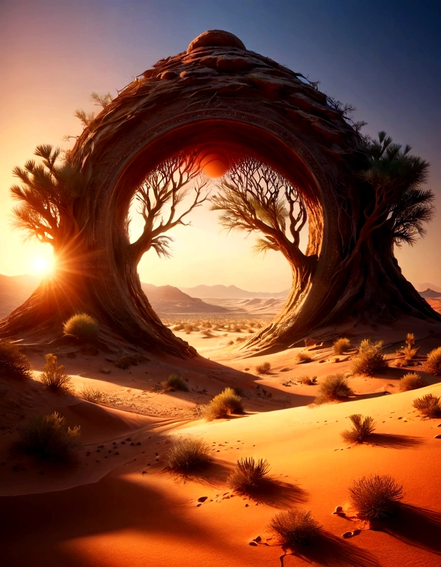 Time/Sunrise time,desert,Great Wilderness