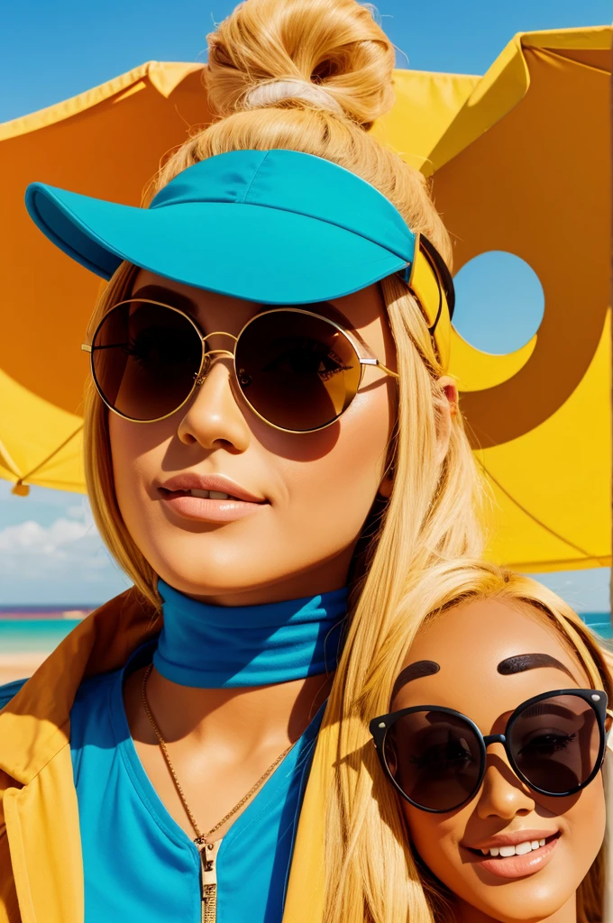 Cartoon anme character wearing hudi and sun glasses