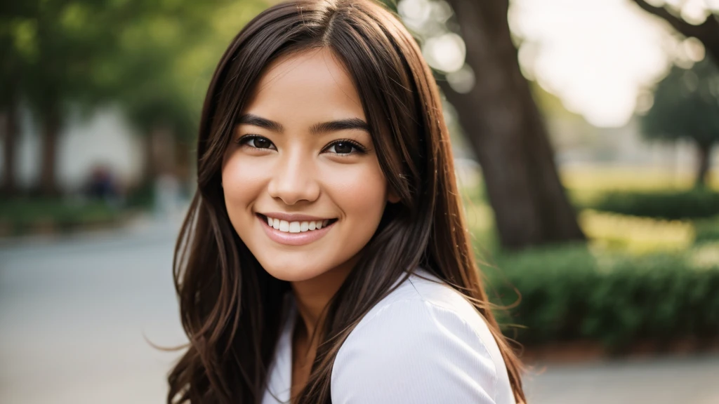 Portrait of a smiling young woman looking at the camera