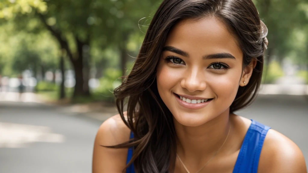 Portrait of a smiling young woman looking at the camera